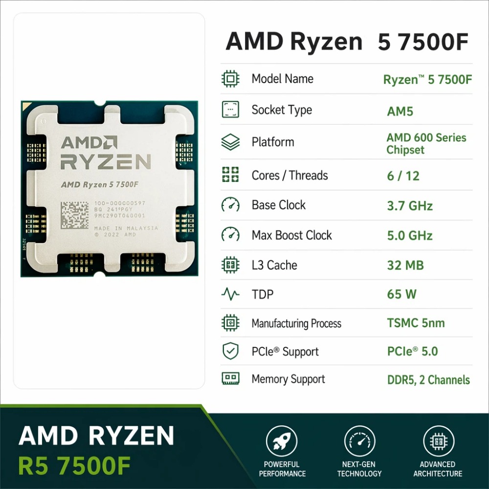 Processeur de jeu AMD Ryzen 5  - Esports Gaming Brands avis et prix
